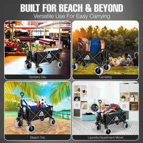 Haulwell Beach Wagon front brakes provide secure stopping on hills and ramps