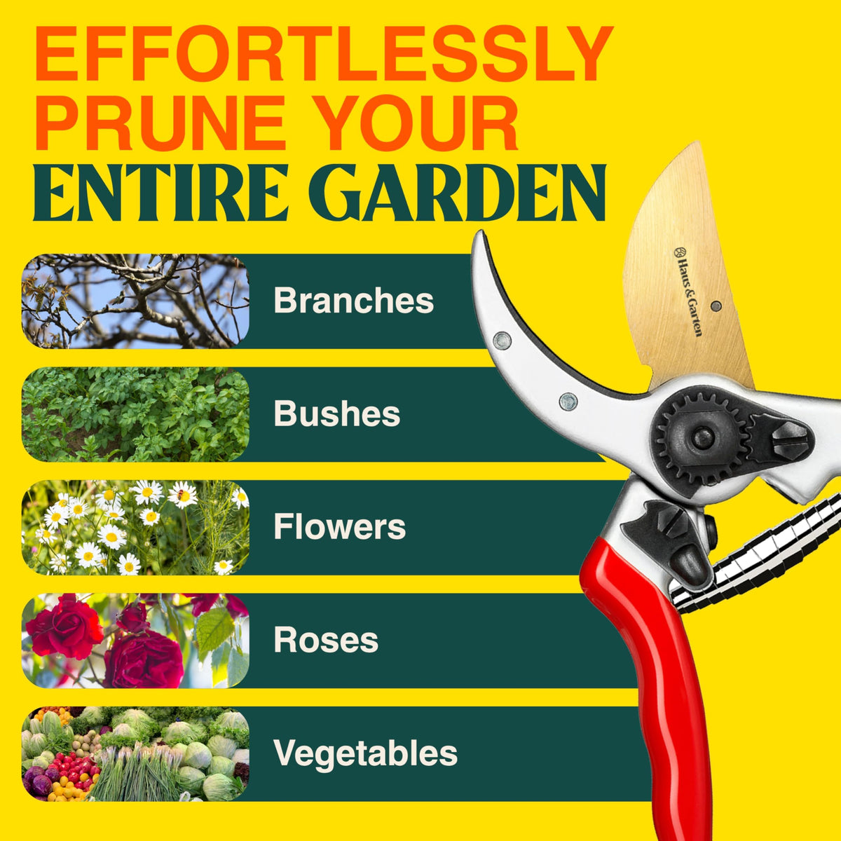 Haus & Garten ClassicPRO edge being tested on fresh-cut branches