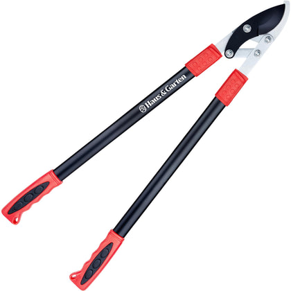 Haus and Garten PowerPRO loppers blade closeup for precise branch cuts.