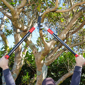 Haus and Garten PowerPRO loppers sap-resistant coating makes cleanup easy.