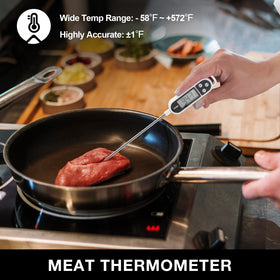 HAUSHOF steel cleaning brush helps clean grill grates after cooking.