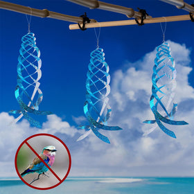 Hausse bird deterrent hanging lanyard for wind-resistant installation.