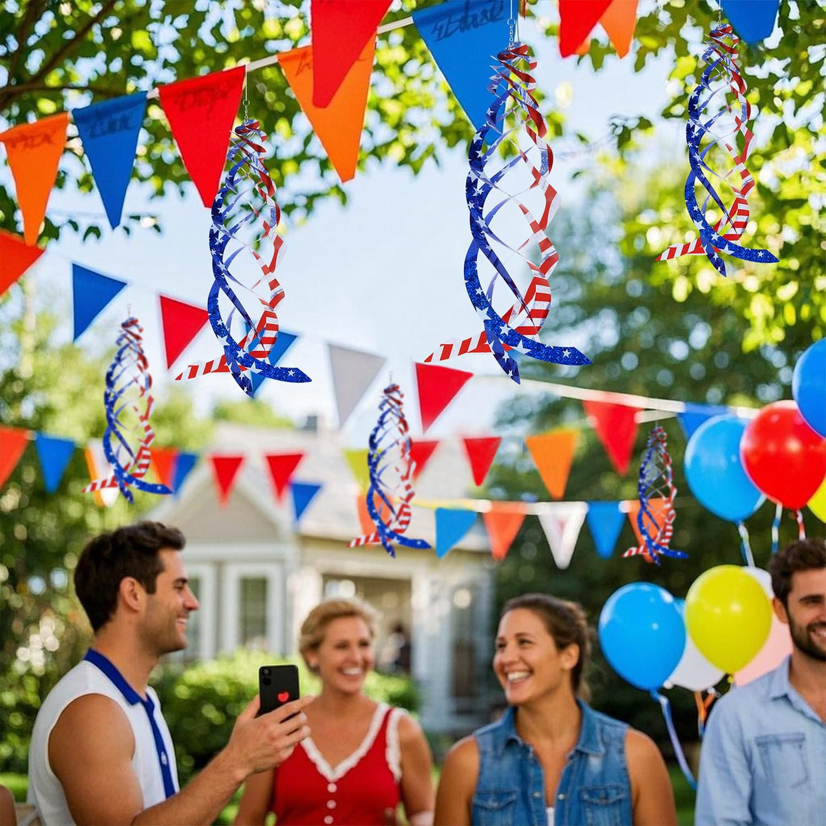 Hausse bird deterrent spinner hanging lanyard enables easy outdoor setup