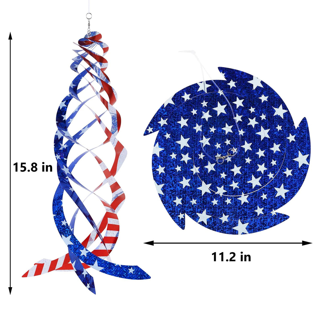 Hausse Mylar spiral reflector blue-silver captures light to scare birds away