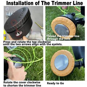 Reinforced nylon and glass fiber body designed for rugged yard work.