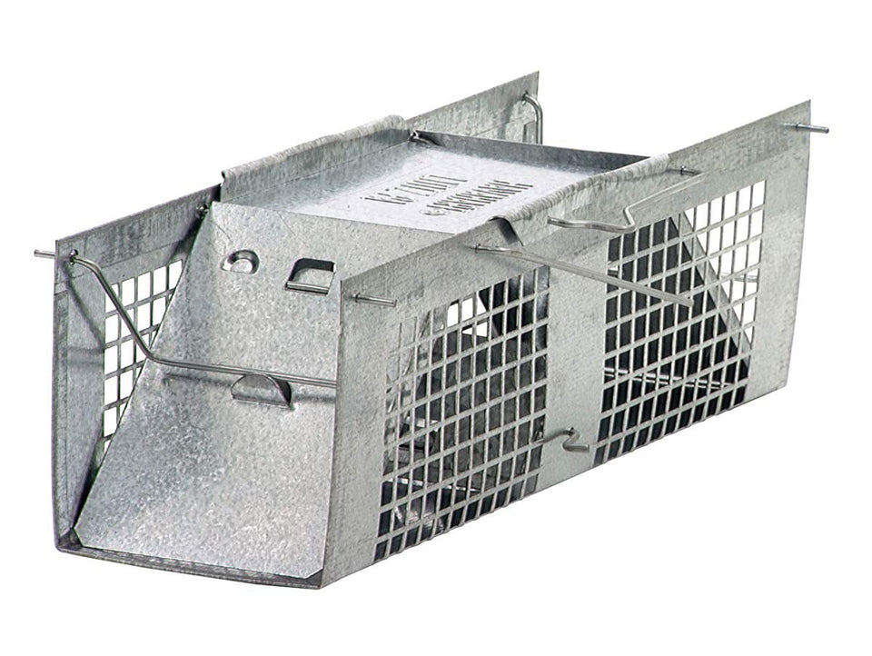 Havahart 1020 two-door trap cage with gravity-action doors for live capture