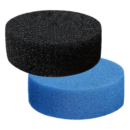 HAVANSIDY 2-pack pond filter pads with coarse and fine surfaces for thorough debris removal.