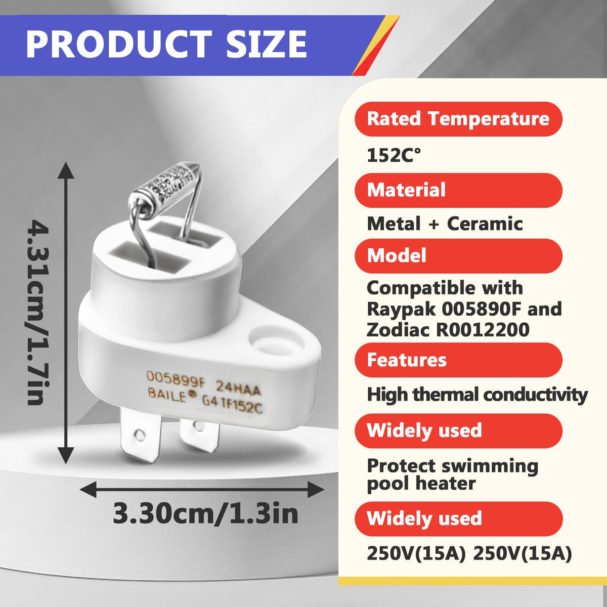 HAVANSIDY Raypak 005899f compatibility label — confirm model match before installation.