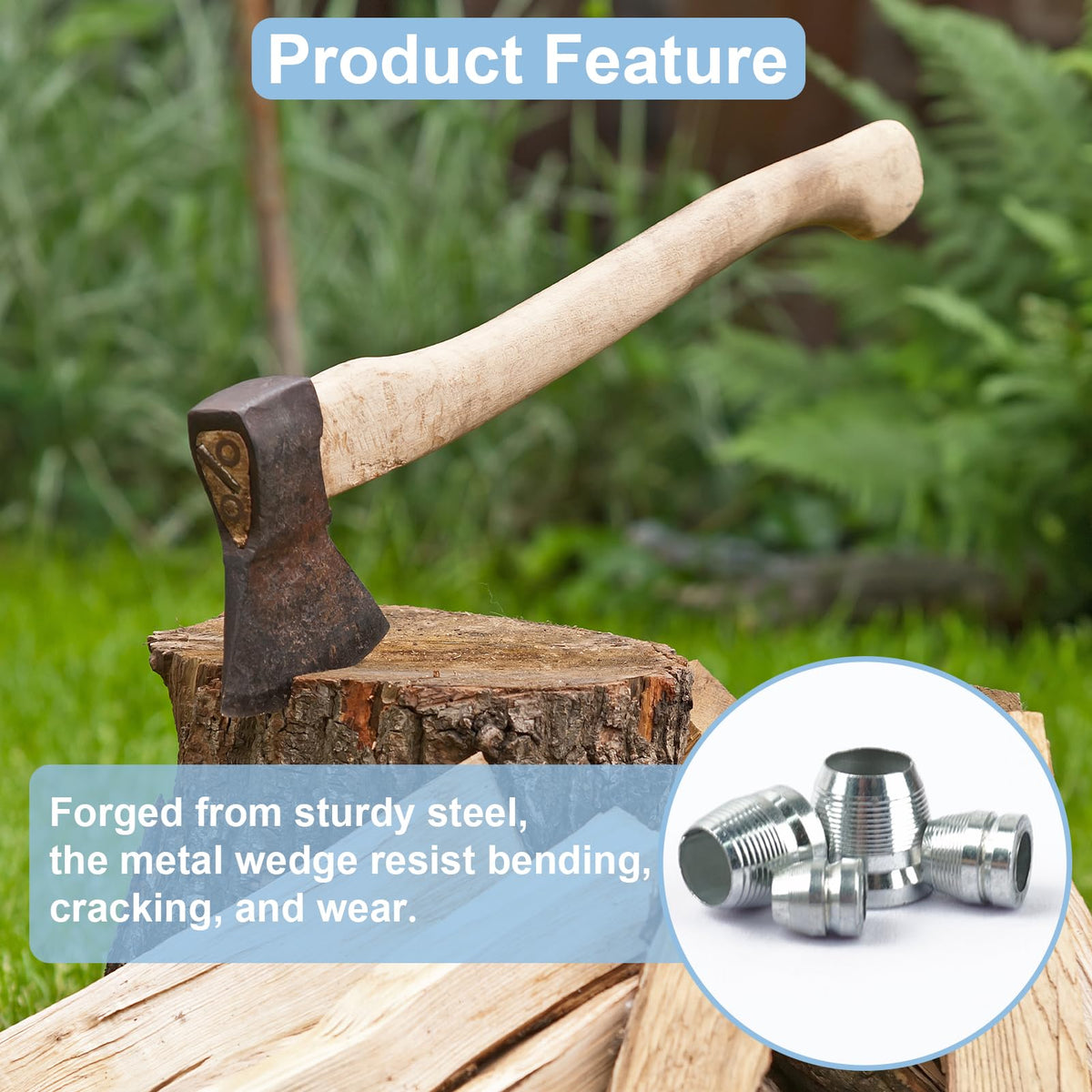Havexerath 0.47-inch wedge fits larger handles for consistent seating.