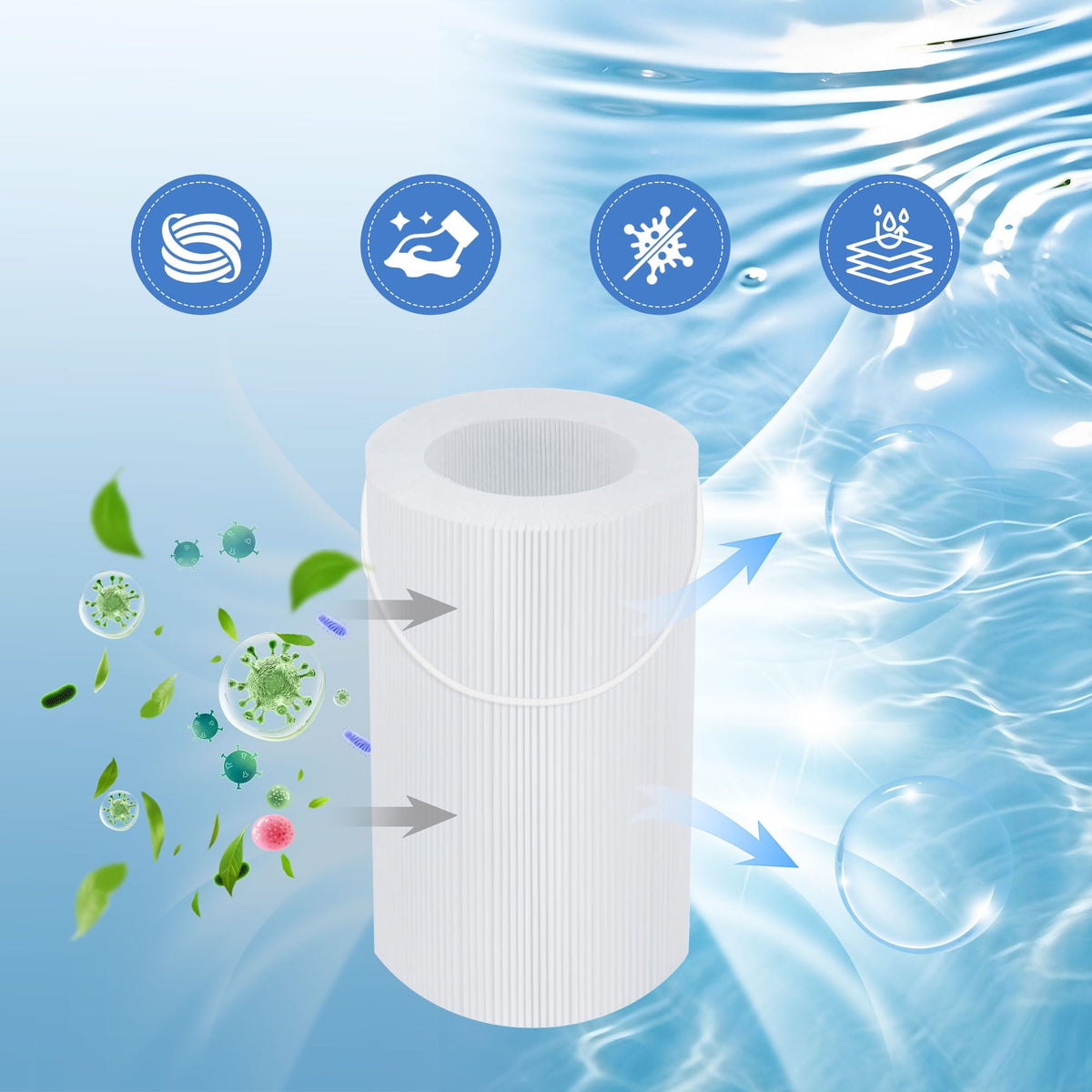 Havuzpas Wellspring 10-00282 compatibility label confirms Pleatco PBF40M compatibility