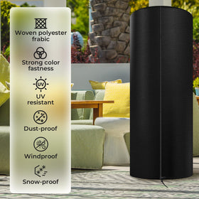 Havyduti tower heater cover with thick PU coating resists moisture