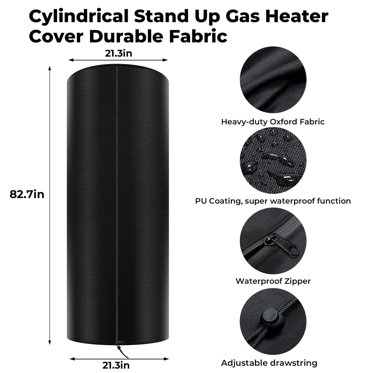 Havyduti cover shows waterproof zipper and PU coating for outdoor protection