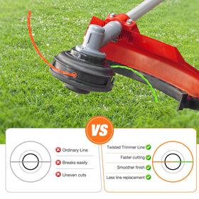 HaWeier durable nylon-polyamide trimmer line reduces wear and downtime.