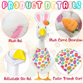 HaWeier Easter Porch Goose Outfit adjustable hat for comfortable goose sizing