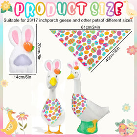 HaWeier Easter Porch Goose Outfit egg-pattern bandana adds bright spring color to outdoor decor