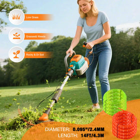 HaWeier easy spool replacement for quick setup on lawns and edges.