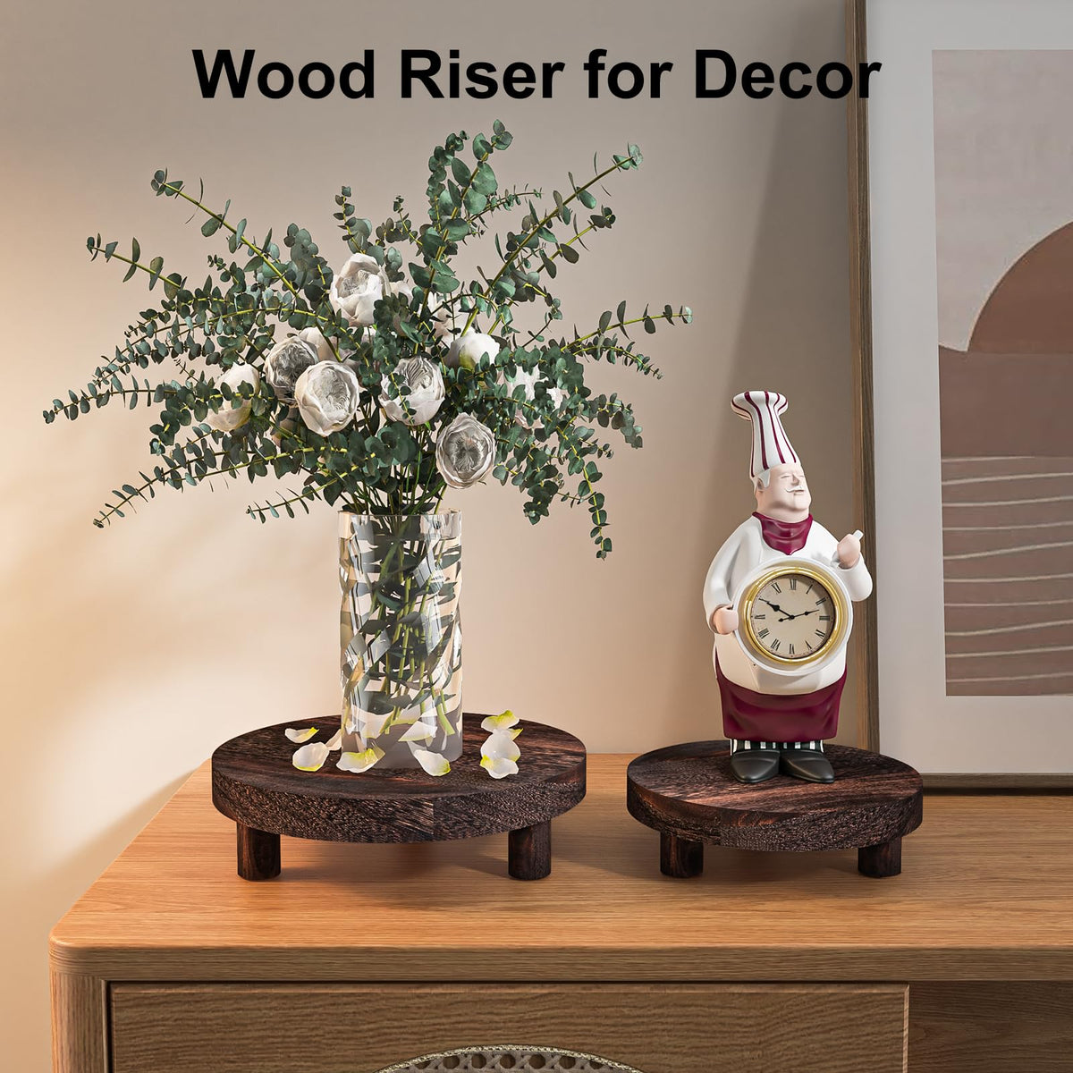 HAWHUV wood plant stand on desk decor idea ready for inspiration