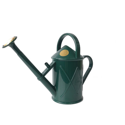 Haws Bartley Burbler indoor plastic watering can side view for precise indoor watering