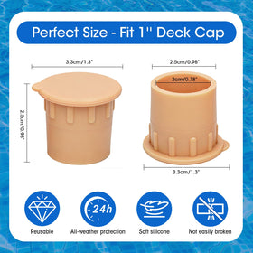 Haxmdfa deck hole cap flush-fit boosts safety on wet surfaces