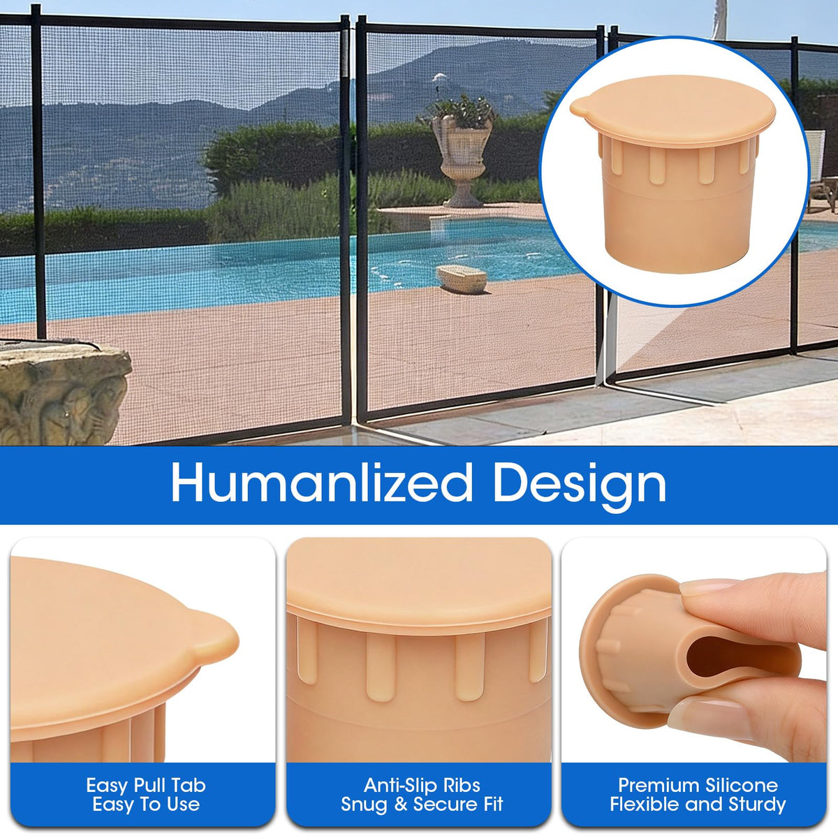 Haxmdfa ribbed surface provides reliable traction on pool decks