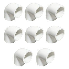 HayEastdor 8 pack 3/4 inch PVC elbow fittings for irrigation connections.