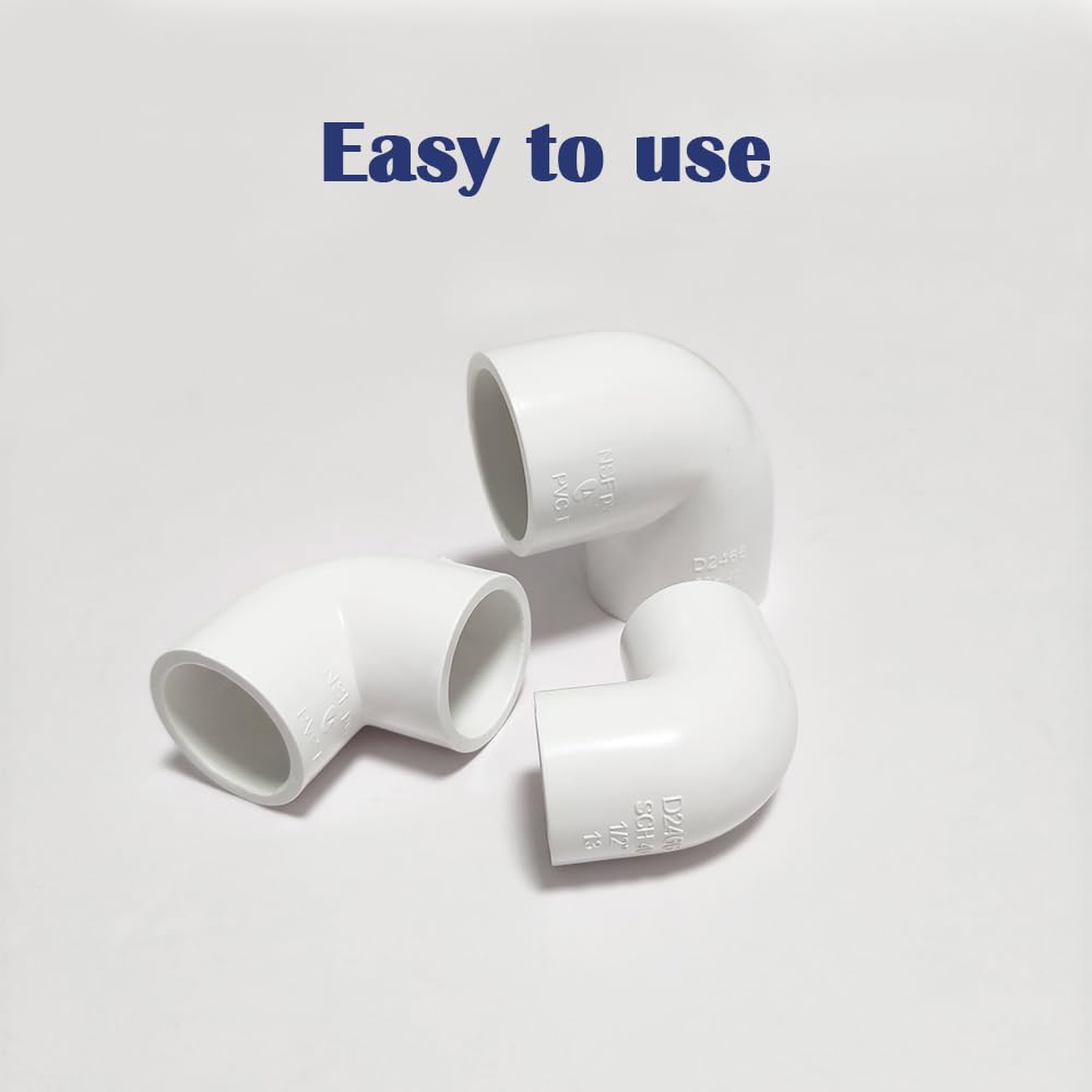 HayEastdor 90 degree PVC elbow directs water flow for pools and lines.
