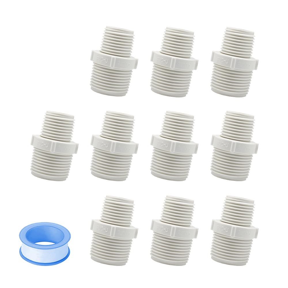 HayEastdor PVC nipple 1/2 to 3/4 inch package for quick irrigation connections.