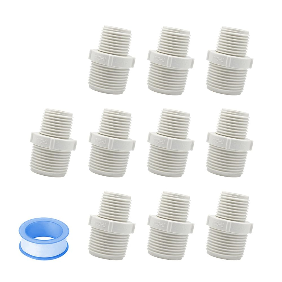 HayEastdor PVC nipple 1/2 to 3/4 inch package for quick irrigation connections.