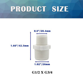 HayEastdor PVC nipple thread detail highlights durable male-to-male joints.