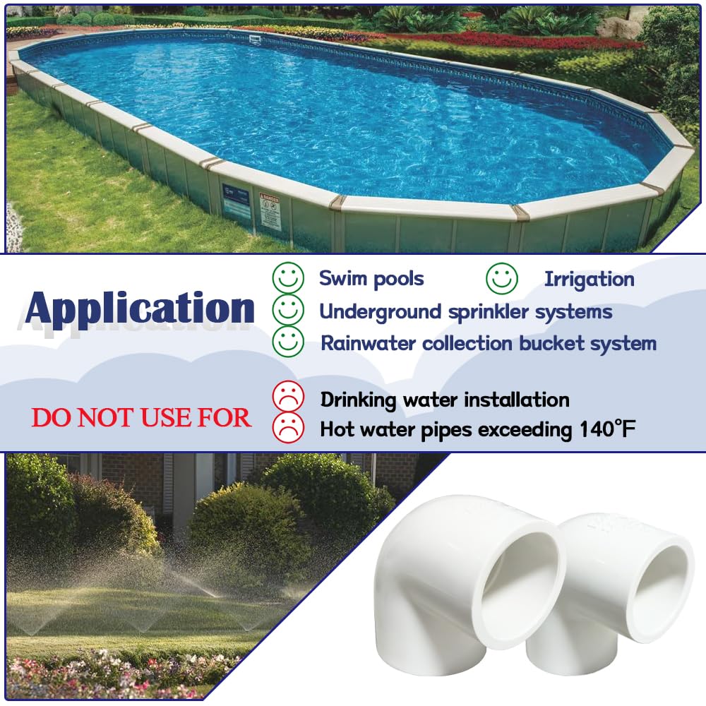 HayEastdor SCH40-rated fittings withstand outdoor use up to 140°F