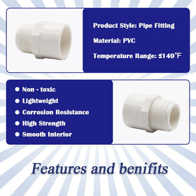 White 1/2 inch PVC pipe fitting from HayEastdor for durable joins.