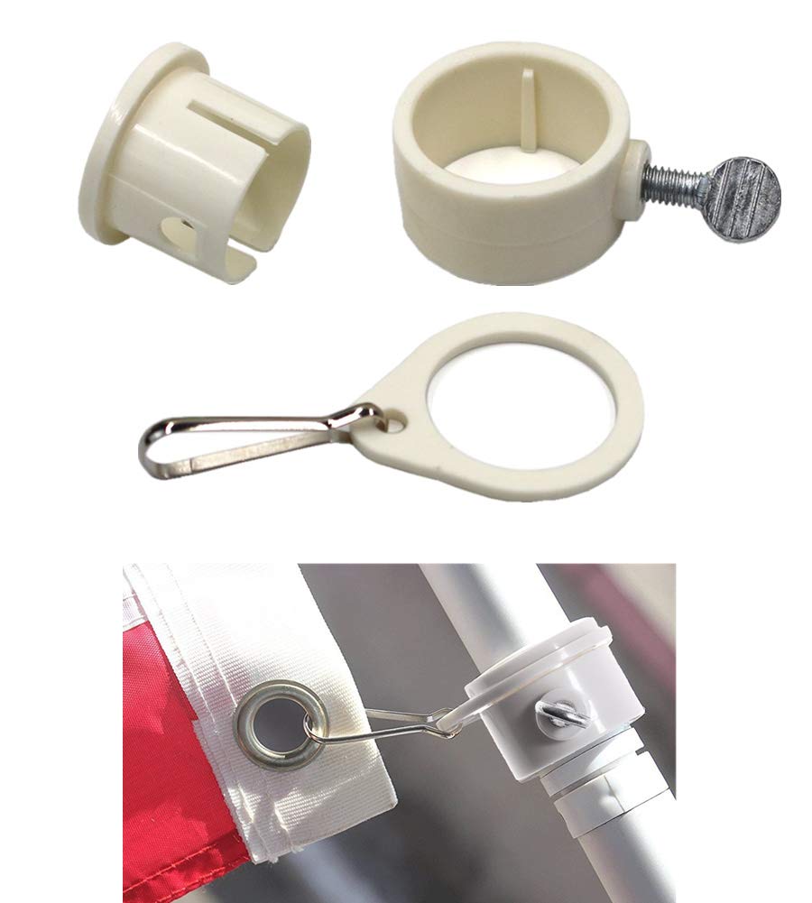 Hayodo 1-inch flagpole ring fits standard poles for versatile mounting