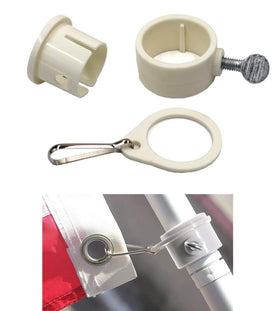Hayodo 1-inch flagpole ring fits standard poles for versatile mounting