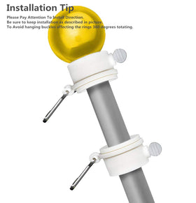 Hayodo easy-install flagpole ring showing quick setup