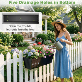 HAYOHRT easy-assembly railing planter simplifies porch gardening