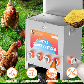Hayohrt no-waste design reduces spills and conserves feed.