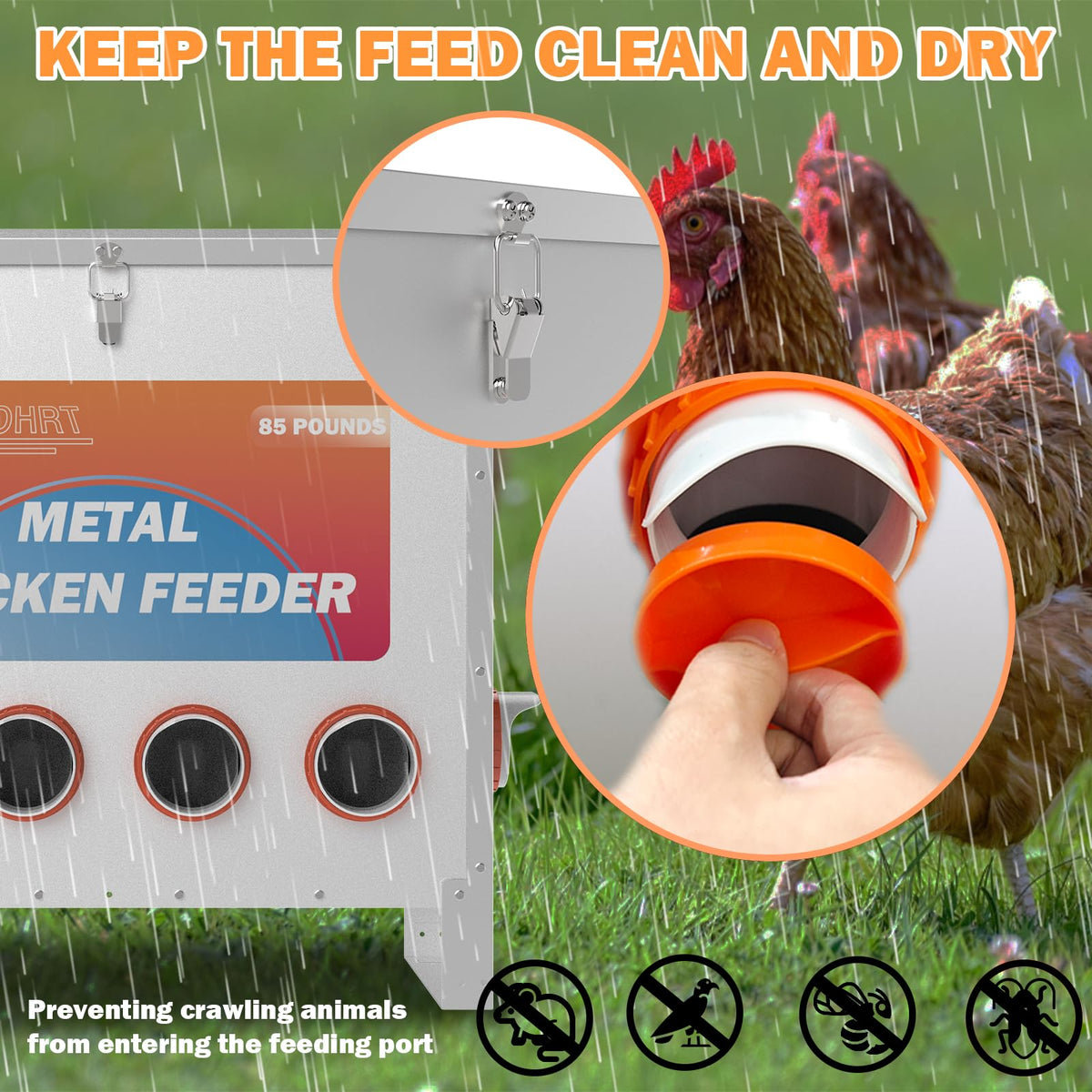 Hayohrt side handle lets you reposition feeding position easily.