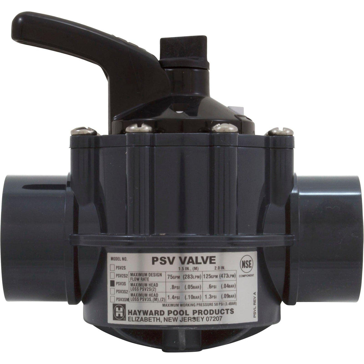 Hayward PSV3SDGR dial handle shows easy flow regulation and quick adjustments.