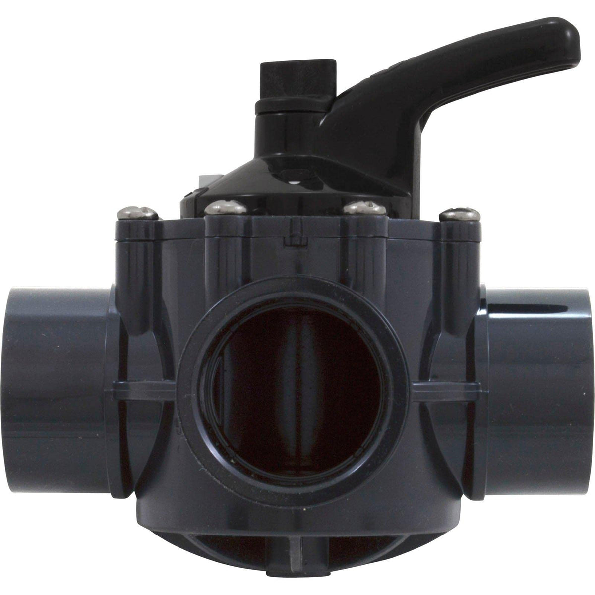 Hayward PSV3SDGR side view highlighting three ports for versatile water routing.