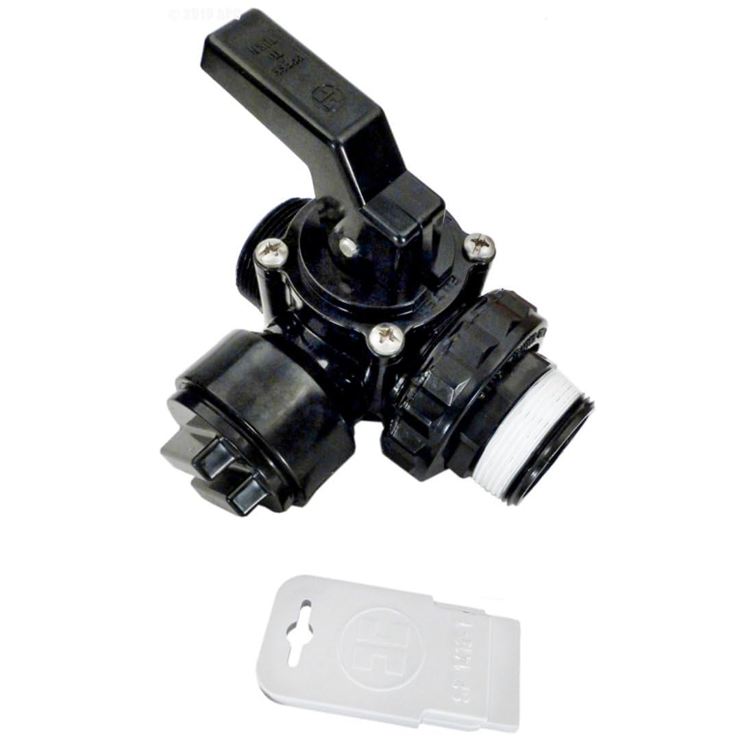 Hayward SP0727 deluxe valve highlights union end connectors for easy disassembly.
