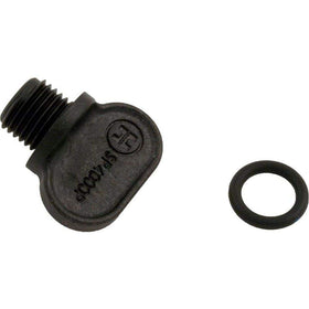 Hayward SPX4000FG drain plug mounting plate assembly shown for secure pump seal