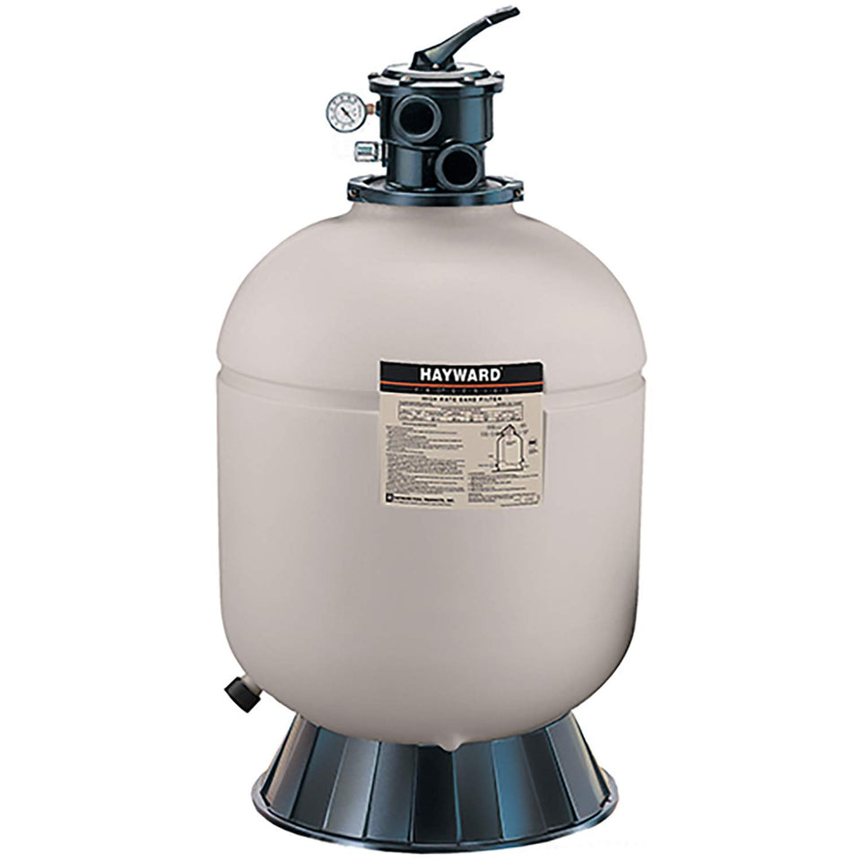 Hayward W3S210T ProSeries sand filter, front view, efficient filtration for above-ground pools