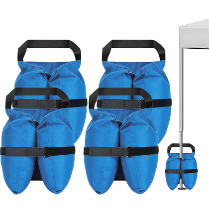 HAZBEN 140lbs canopy weights blue 4-pack stabilize pop-up tents on windy days.