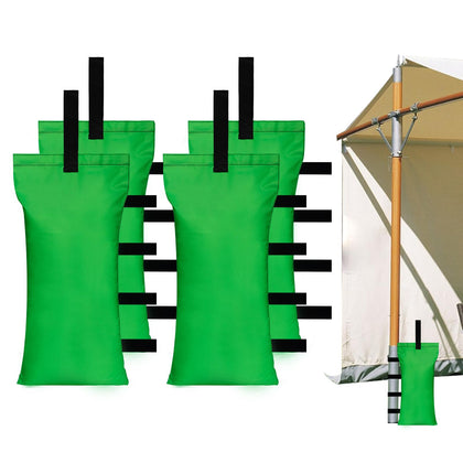 HAZBEN canopy weights four-pack green bags stabilize a canopy in windy conditions