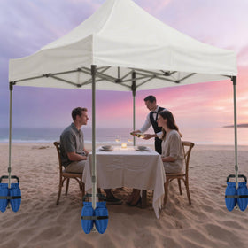 HAZBEN easy-fill wrap-around bags blue for fast setup at home or events.
