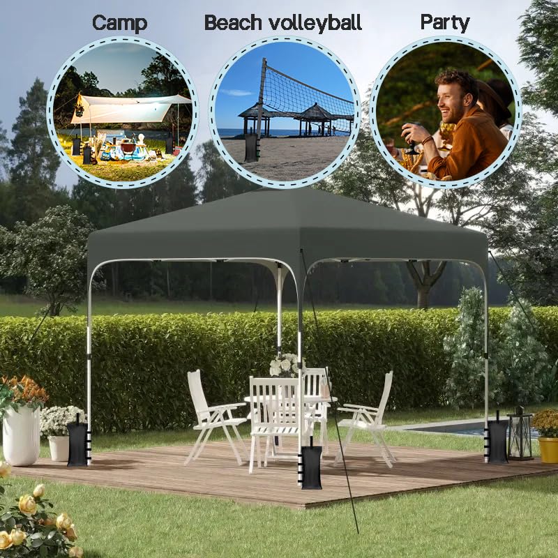 HAZBEN hook-loop closure keeps canopy legs secure during breezy events.