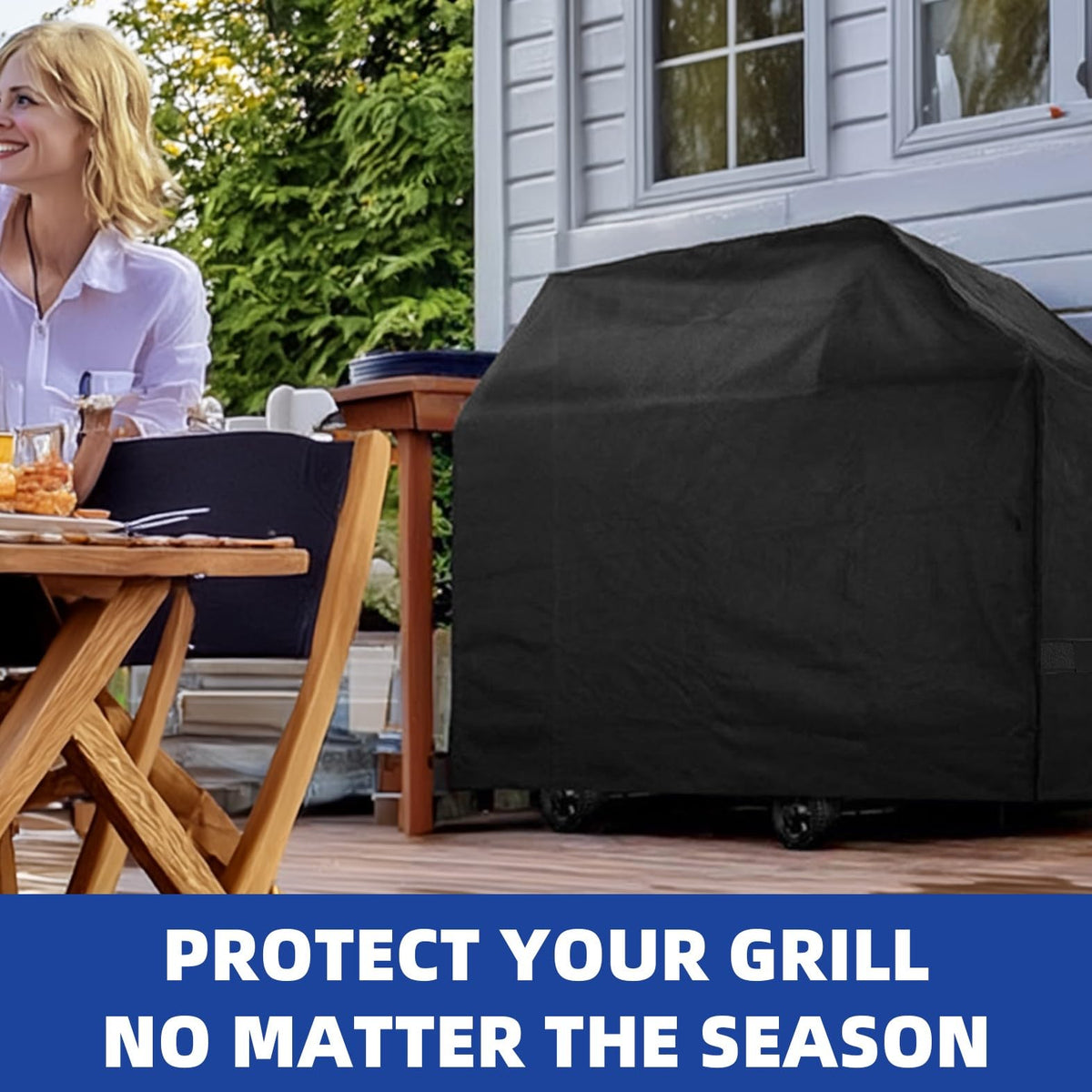 HAZBEN Perfect Grill Cover sturdy construction shields grill elements