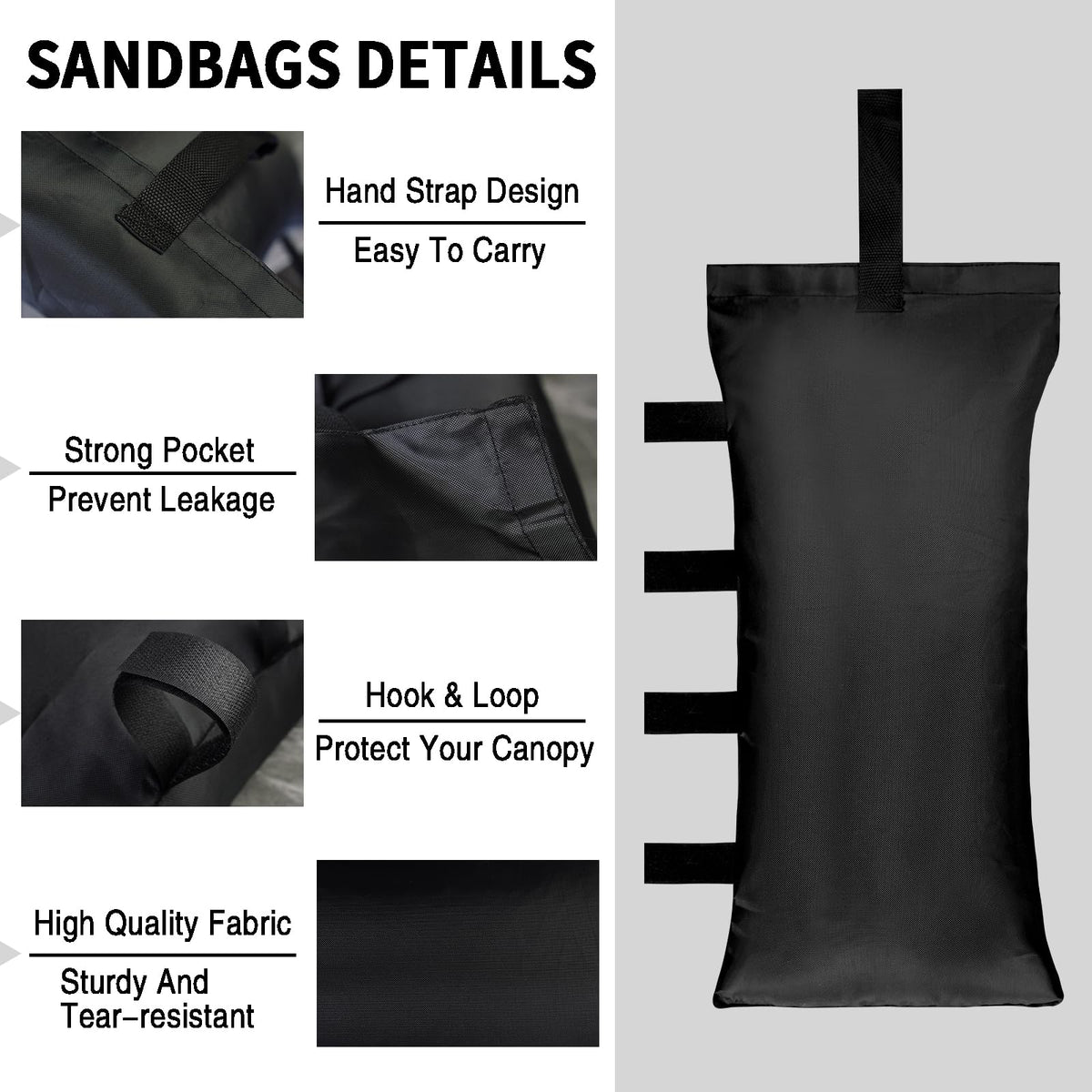 HAZBEN sand bag fill capacity shows flexible setup with local materials.