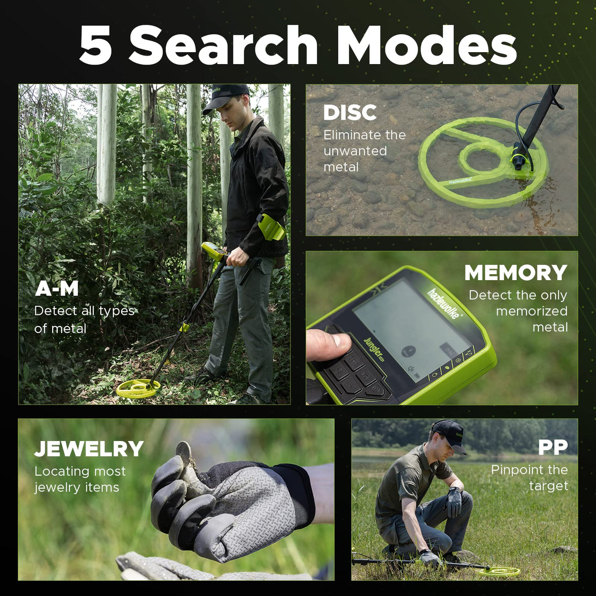 Hazlewolke metal detector lightweight design for easy transport.