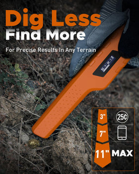 Hazlewolke pinpointer waterproof body shown in wet conditions for reliability.
